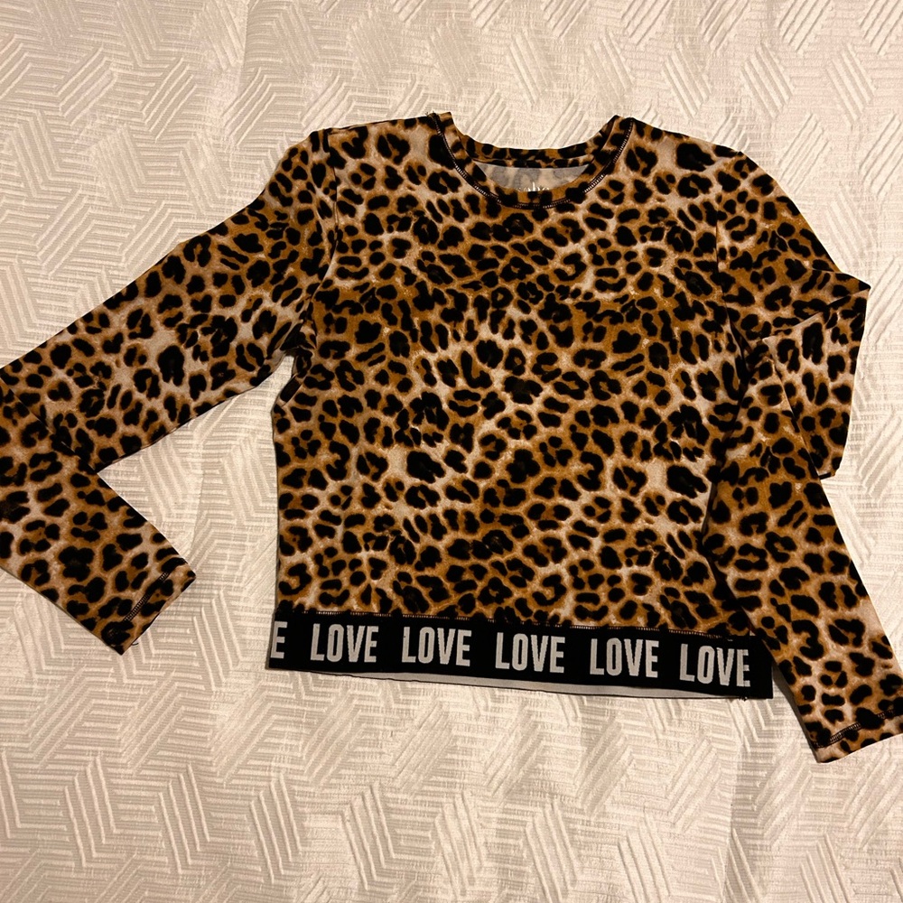 Soho Leopard Print Crew Neck Sweater